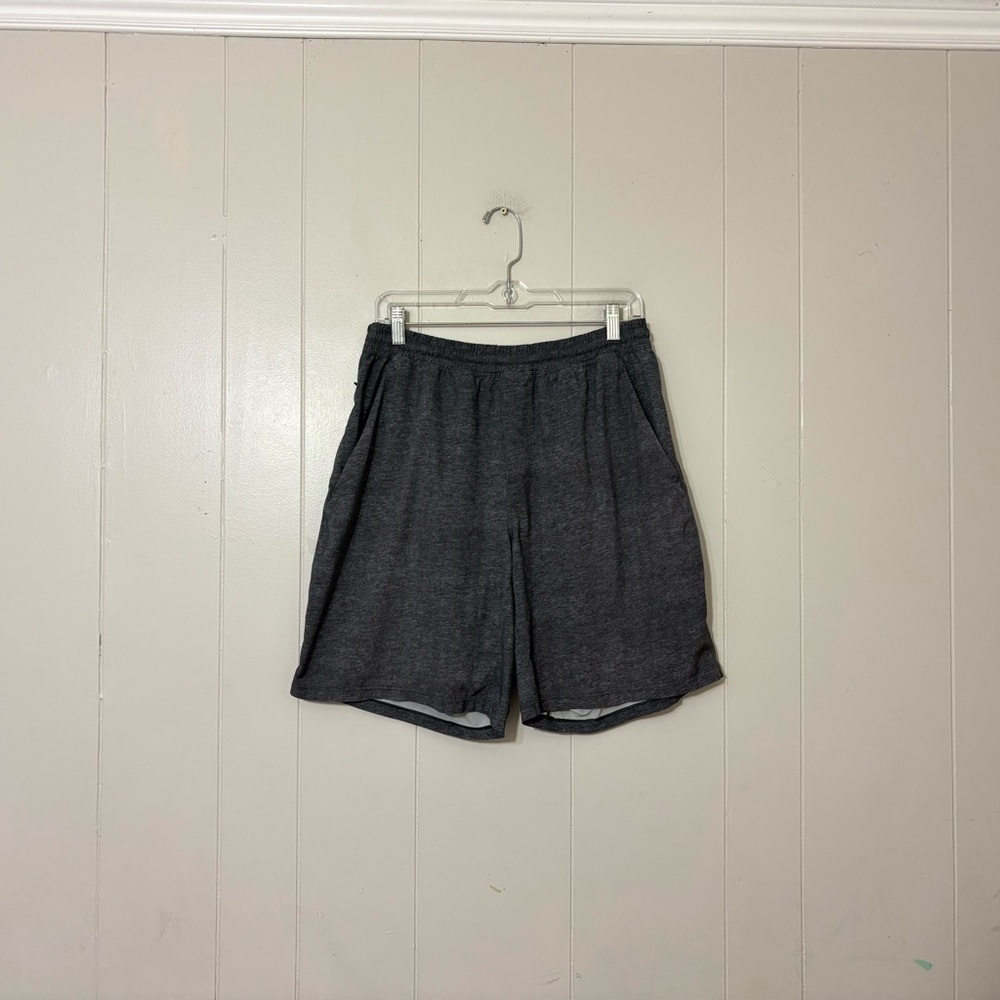 Lululemon Pace Breaker Shorts Heathered Grey Deep Coal Athletic Running Size L